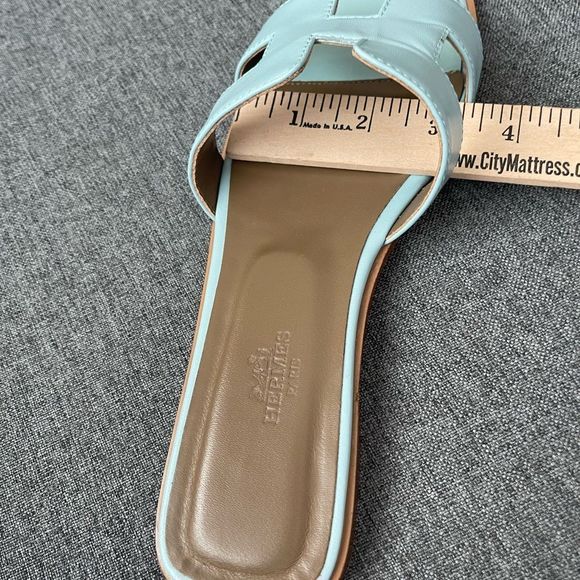 Hermes Oran Rare Baby Blue Sandals size 40 - Picture 14 of 16